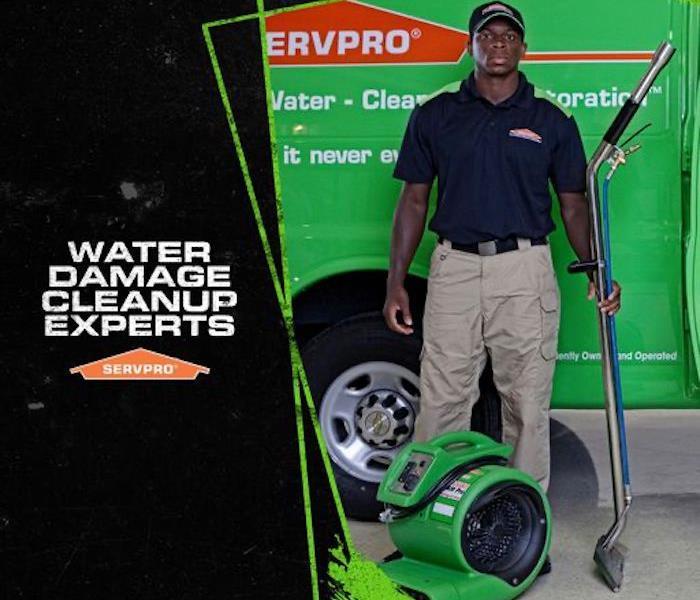 SERVPRO technician and vehicle